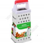 Терка 4-х гран h19см, нерж+пласт.ручка, (8)