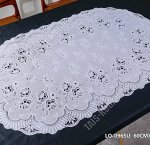 Ажурная салфетка, белая, овал (60х100см) 