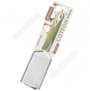 Cotton Терка 1-но стороння (нержавеющая сталь+пластик) L25 6х2см,оливковый (12) 