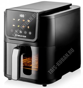 Аэрогриль 1500Вт 5,0л, 8 программ,черный (1)