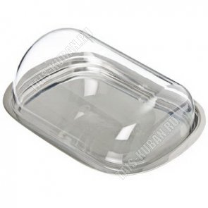 Масленка (нерж) 16х12 h5,5см,прозр.акрил.крышк