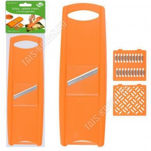 Терка многофункц.37х11см, 3 смен.насадки, нерж+пластик (10)