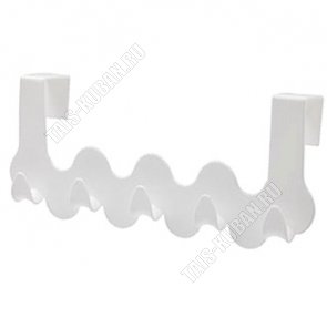 Вешалка на дверь 5крюч, бел (L29 13х8см)