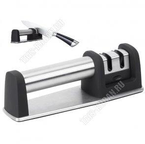 Точилка для ножей 2-х секционная 20х6 h6,5см с ручкой (12)