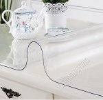 Клеенка силикон, ширина 80см,толщина 1мм,L20м (прозрачная) Dekoron (1)