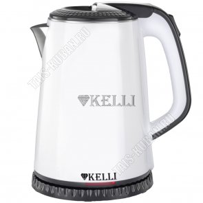 Чайник пластик+нерж. 2,0л 2200Вт диск,2-е стенки (внутр-нерж),многоур.защ,повор.360,свет.индик,автооткл,белый (12) 