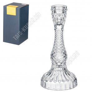 Подсвечник (стекло) на 1свечу h21см d10см 