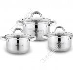 НАБОР кастрюль 3шт (цил. 2,1/2,9/3,9л) стекл.крыш,инд.дно 7-ми сл,комбин.полир,п/у (4)