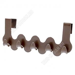 Вешалка на дверь 5крючков, шоколад (L29 13х8см)