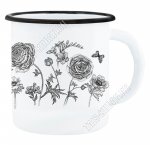 Je t’aime/Серебристо-золотые розы Кружка белый ,1,0л (12)