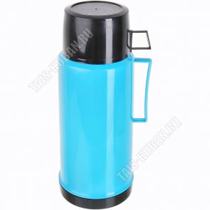 Термос 1,0л крышка-чашка,синий (12) 