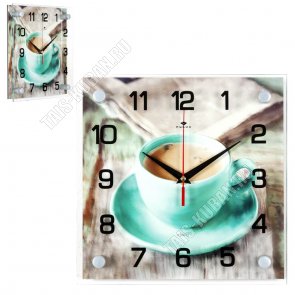 Часы (стекло/ДВП) квадрат (25х25см) 