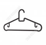 Вешалка (пластик) чёрный Н-р 5шт L42см (10)