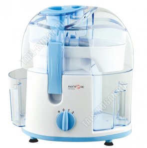 Соковыжималка электрическая 300Вт для сока 0,2л, 2скорости, белый/голубой (6) 