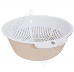 Миска-дуршлаг 2,5л беж/белый (d24 h9) (15)