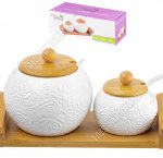 Розы /Бамбук Сахарница 550мл и Баночка для специй 170мл