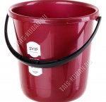 Ведро 7л кругл, бордо (d23 h25см) мерн.делен (10) 