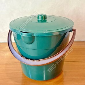 Ведро хоз-ное с кр 10л (d28 h24см) зеленое (10)