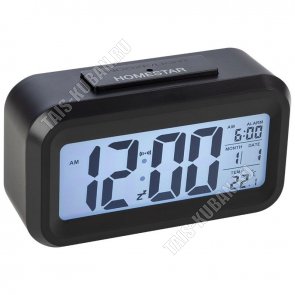 Часы эл. LED дисп,13,5х7.5см,будильник,дата,подсве 