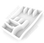 Лоток-вкладыш д/ст.прибор 6-ти сек, белый (37х29 h5см) (39)