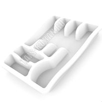 Лоток-вкладыш д/ст.прибор 6-ти сек, белый (37х29 h5см) (39) 