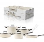 НАБОР посуды 5предметов Naturel (кастрюли 4,6л/7,7л d24/26см,ковш 2,8л d20см,сотейник 3,7л d28см,сковорода 2,2л d26см),кремовый (1)