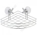 .КРАНИКИ Полка 1- ярус.настен.углов.h8,5см (17х17,5см),борт,присоски,металл