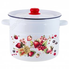 Ягодки Кастрюля белый (цил) 9,0л (2) 