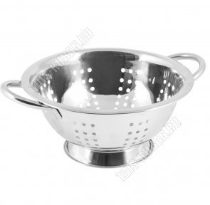 Дуршлаг на ножке 22см, 2 ручки,нержавеющая сталь,зеркальная полировка (6) 