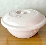 Таз с крышк  9л (d35,5 h17см) пепел.роза (50)