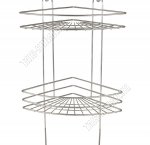 Полка настен 2-х ярус,углов. (22,5х22,5 h43см) борт 3прута +2крючка (8)