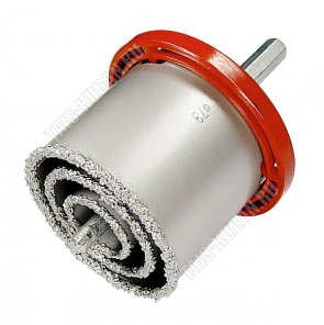 Н-р коронок по керам.плитке, 33-53-67-73 мм, 6-гран.хвостовик 