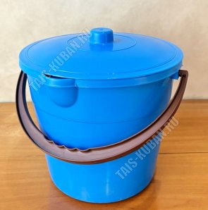 Ведро хоз-ное с кр 10л (d28 h24см) синее (10)