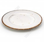Elegantica Тарелка плоская d18,5см, белый с шоколадом, б/уп