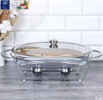 Мармит (стекло) овал 3,0л 24х30см (6)