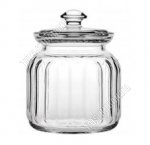 VIVA Банка  900мл со стекл.гермет.крышкой, рифлен (ф.цилиндр) б/уп