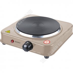 Плита эл. 1конф. Блин чугун. 1000Вт, рег. 5реж t, 26х24см,бежевый (10) 