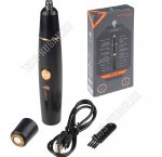 Триммер д/носа,ушей и бровей (акум) 3Вт, черный/золото (120)