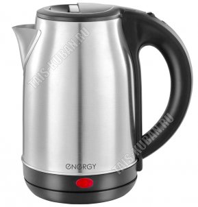 Чайник нержавеющая сталь 1,8л 1500Вт диск, автоотключение,защита без воды, поворот на 360`, световой индикатор, стальной/черный (12) 