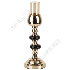 PUNTO NERO Половник L31 d9см (нейлон) черный с бело-золотым крапом (12) 