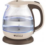 Чайник стекло 1,0л 1100Вт диск,подсвет,автооткл,защ.б/воды,вращ.на 360°,черн (8) 