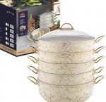 Мантоварка 4-х ярусная 8,5л d32см h40см (1) Горянка