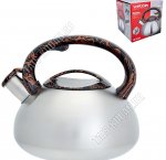 Чайник нерж 3,0л свист,цельнолитое дно (12)