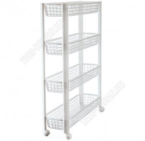 Этажерка 4-х яр (60х18 h80см) белый (3) 