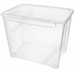 Контейнер 70л с крышкой,прозрачный (55,5х39 h43см) (5)