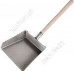 Совок хоз-ый метал.(15х16см) дер.ручка 32см, д/мусора (10)