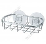 Мыльница настен,прям (L13х9см) на 2-х присоск,хром сталь (72)