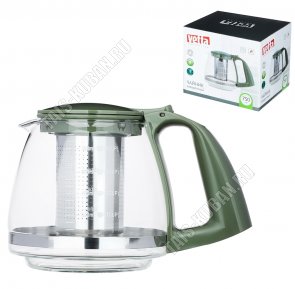 Чайник заварочный (стекло+пластик) 0,75л (12) 