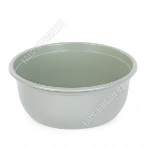 Таз кругл.22л (d45,5 h18,5см) оливка (10) 