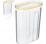 Емкость д/сыпучих. 1,5л с дозатор,прозр,желт.крыш (15х8 h21см) (8)